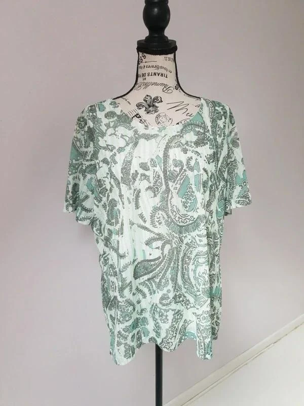 Mint green 2-in-1 fluid blouse C&A Canada – Size L / XL – photo 6